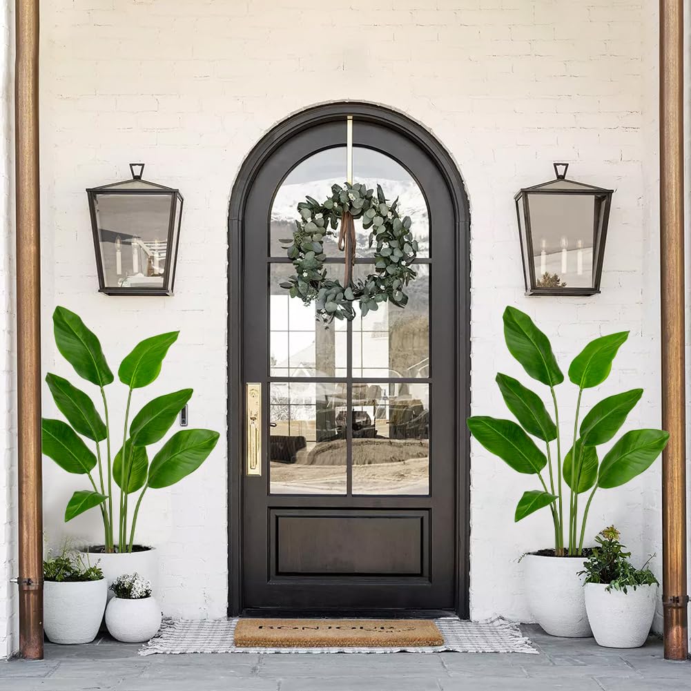 4FT Large Bird of Paradise Artificial Plant Tree with Black Pot