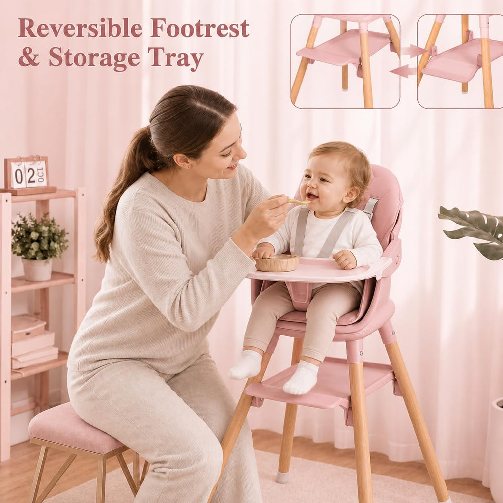 High Chair, 6 in 1 Convertible High Chairs for Babies and Toddlers