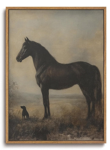 Vintage Framed Wall Art Horse Framed Canvas Wall Decor 12x16in