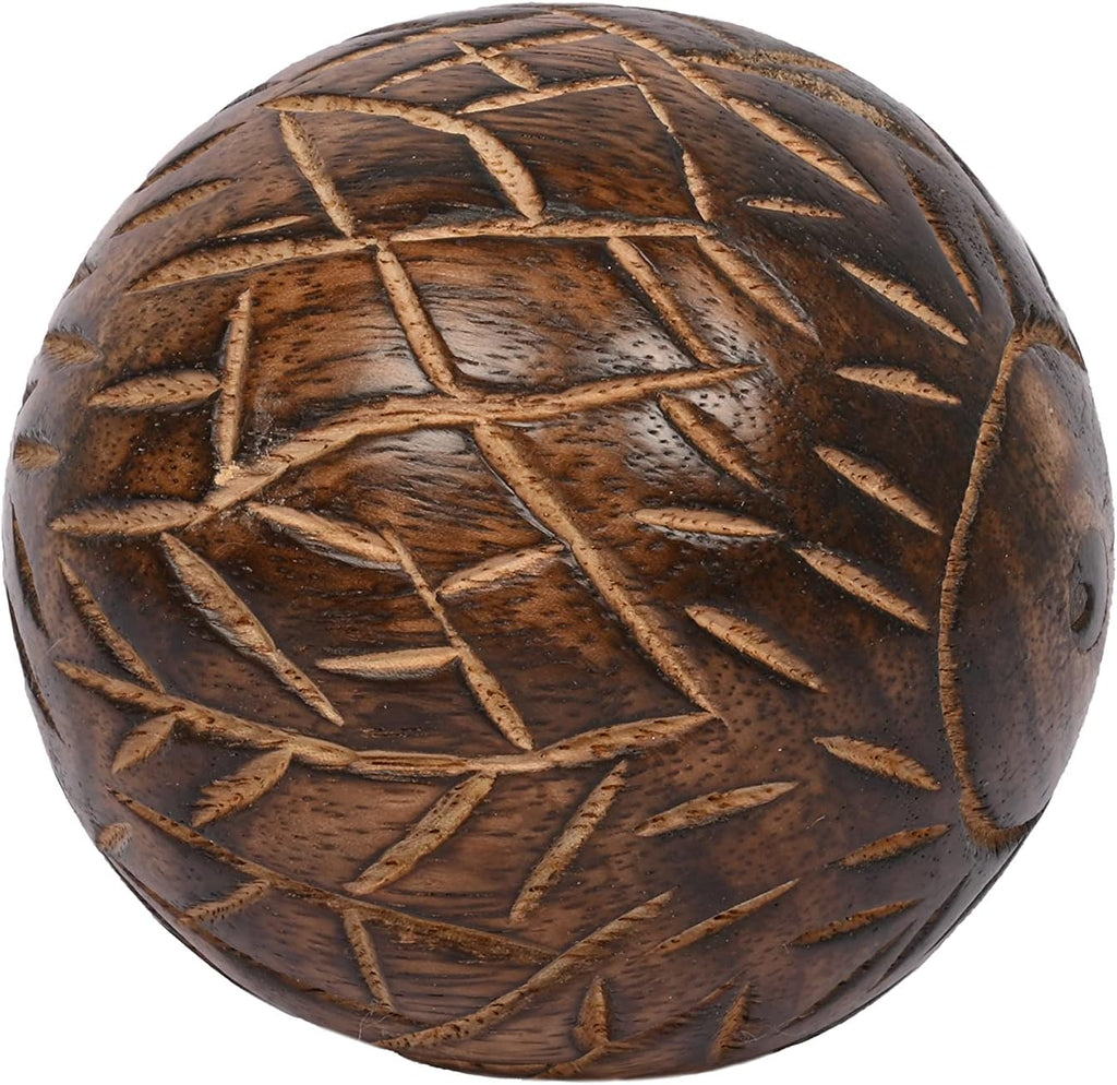 Decorative Mango Wood Round Balls Decor Modern Decorative Balls. - Set of 3