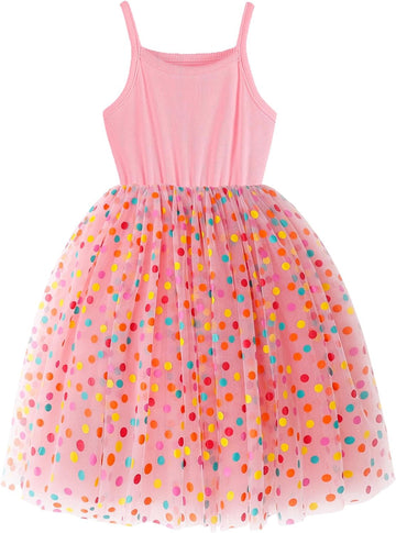 Baby Girls Tutu Dress Sleeveless Toddler Cotton Tulle Skirt Princess Party Prom Dresses