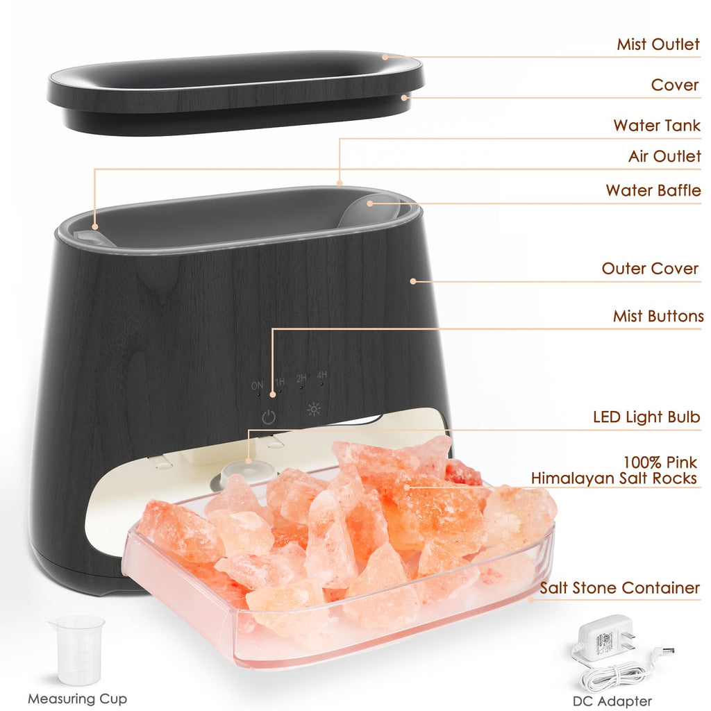 2-in-1 Essential Oil Diffuser, 150ml Salt Lamp Diffuser