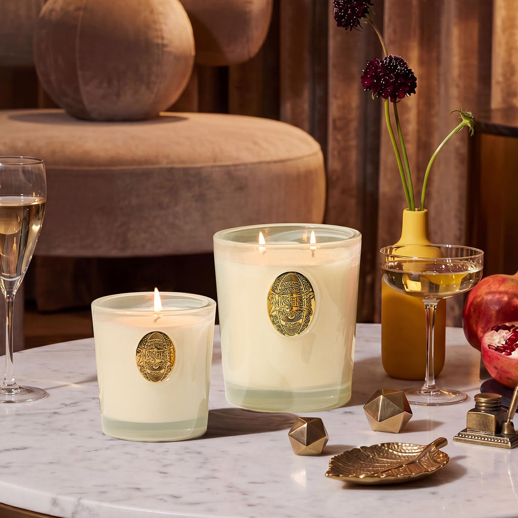 Large Two-Wick Soy Candle | Vanilla Dream & White | 19.8 oz, 120H Burn Time | Luxury Scented Candle for Relaxation