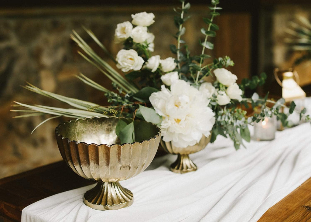 Scallop Compote for Plant and Flowers| Modern Bowl Decor l Indoor and Outdoor Vase for Any Event Decorations (8.5x