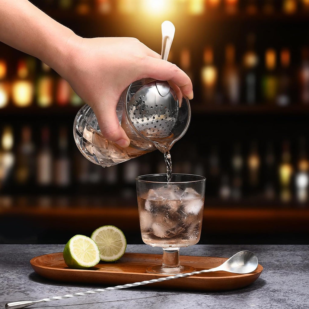 Cocktail Strainer Set - Bar tools Stainless Steel Includes Hawthorne Strainer, Julep & Fine Mesh Cocktail Strainers - Set of 4