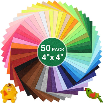 Thin Felt Fabric Sheets, Assorted Colors Stiff Felt Sheets for Crafts DIY Patchwork Sewing Projects Decoration (Stiff