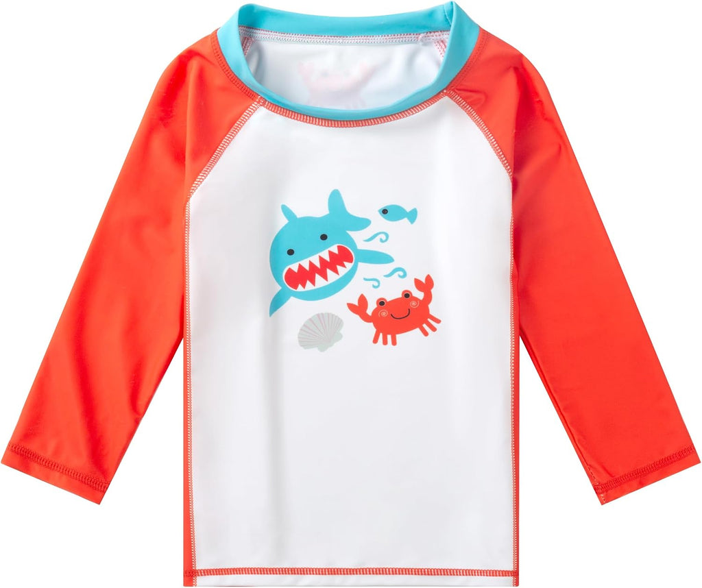 Toddlers and Baby Boys' Piece Swimsuit Trunk Rashguard Set and Sun Hat Swimwear Bathing Suit Sunsuit Swim Shirt UPF