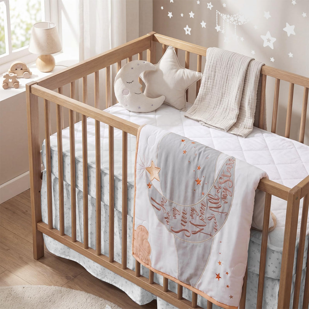 5 Pcs Moon Crib Bedding Set for Baby