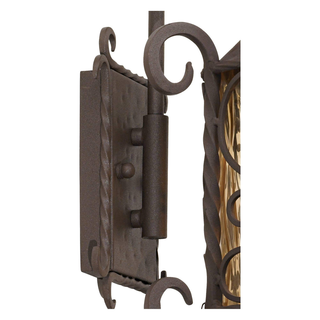 Casa Seville 13 1/4" High Iron Scroll Traditional Rustic Outdoor Wall Light