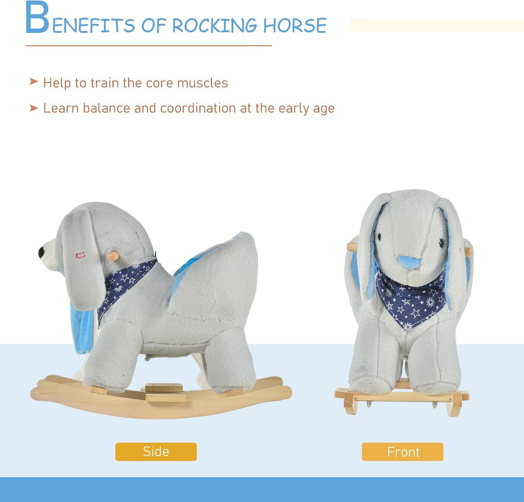 Kids Ride-On Rocking Horse Toy Bunny Rocker for Children 18-36 Months