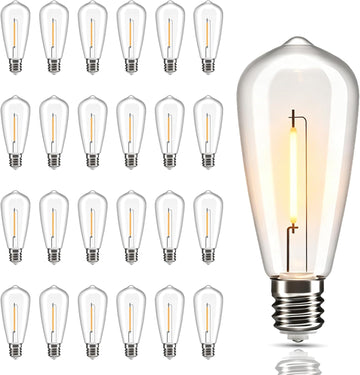 Edison E17 LED Bulbs, ST40 0.6W Shatterproof Replacement Bulbs
