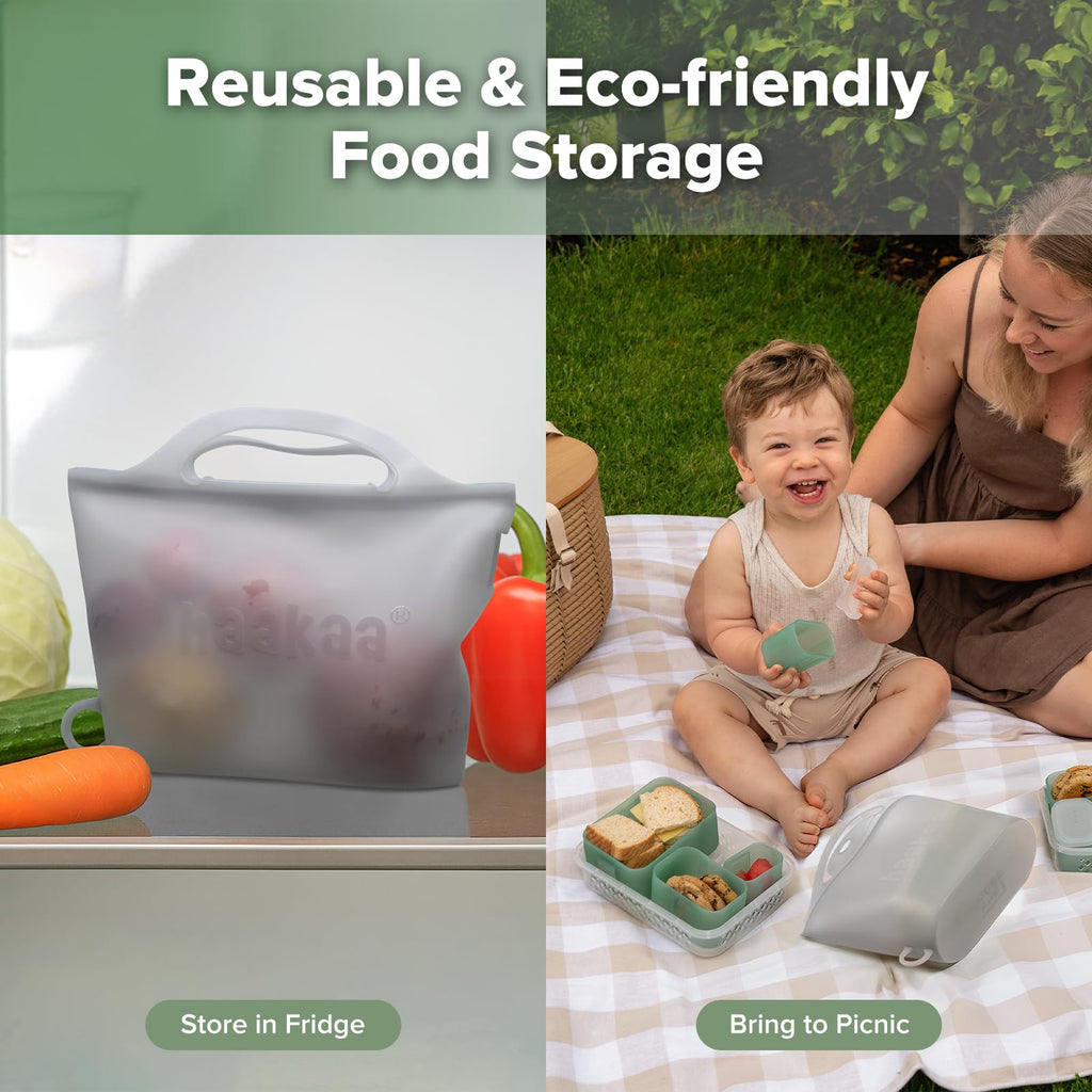 On-The-Go Silicone Microwave Steam Sterilizer Bags for Travel, 40oz/1250ml Reusable Silicone Steaming Bags for Baby