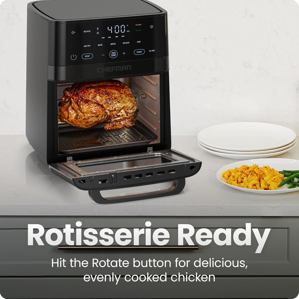 Air Fryer 6-in-1, XL 14-Quart Multifunctional Airfryer with Touchscreen Controls, Rotisserie, Food Dehydrator