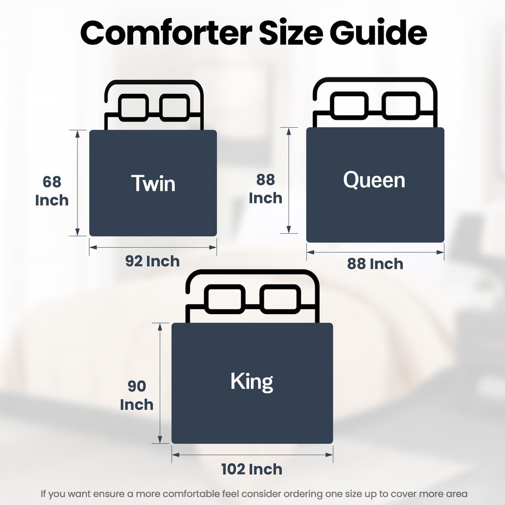 LUX Décor Twin Comforter - 92x68 Ultra-Soft Down Alternative Duvet Insert