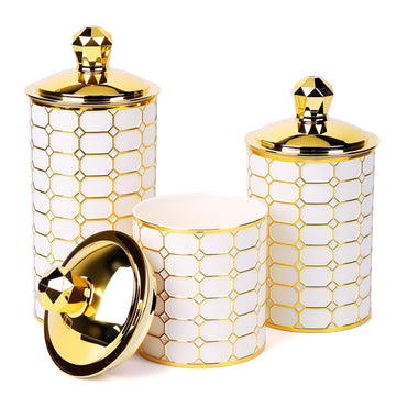 3-Piece Plastic Canister Set, Airtight Food Storage Containers Countertop & Pantry, BPA-Free Canisters for Flour