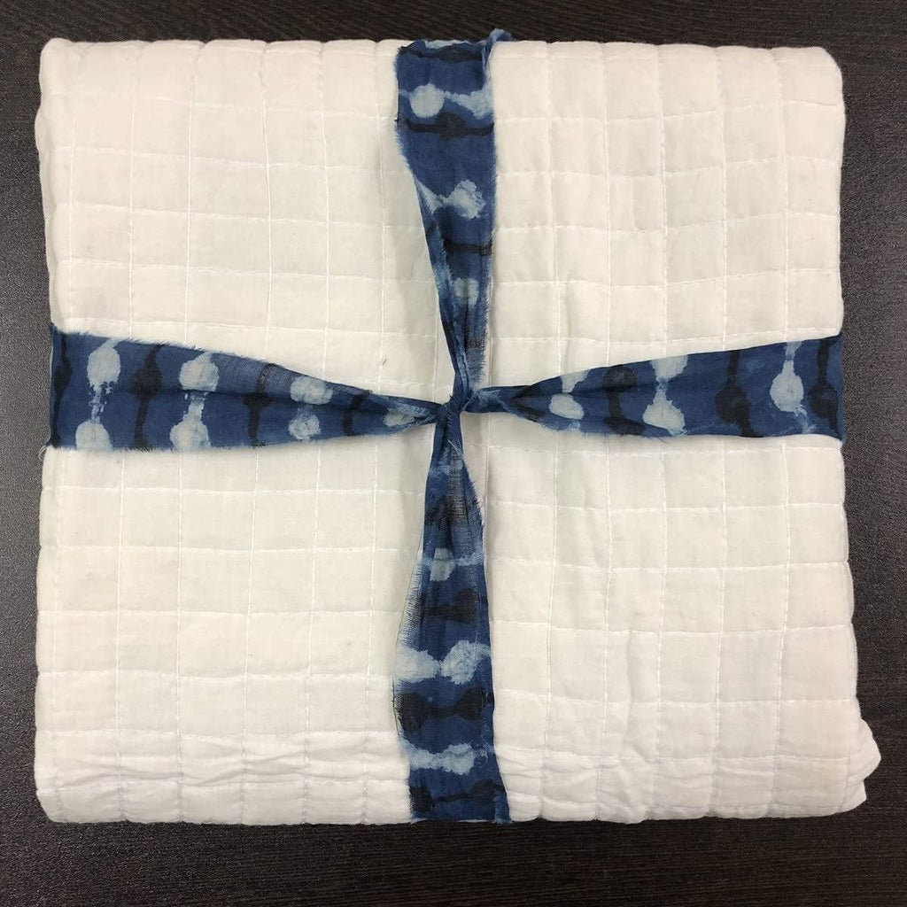 Star Ethnic Authentic Soft Quilt Hand Block Print Baby Blanket 100% Cotton Reversible Quilted Wrap Quilt Toddler