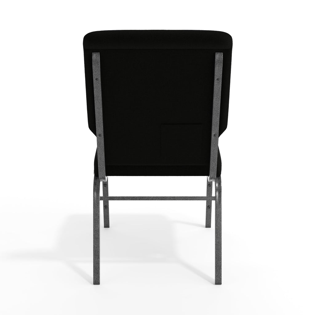 18.5 in Wide Church Chair, Black