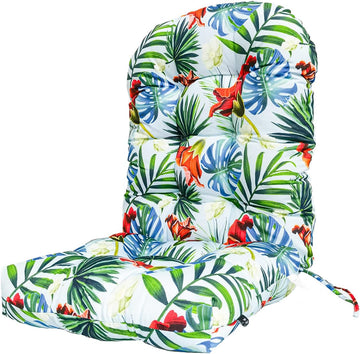 Outdoor Adirondack Chair Cushion with Pattern 44x21x4 inch, 1 Pack | Waterproof Rocking Chairs Cushion