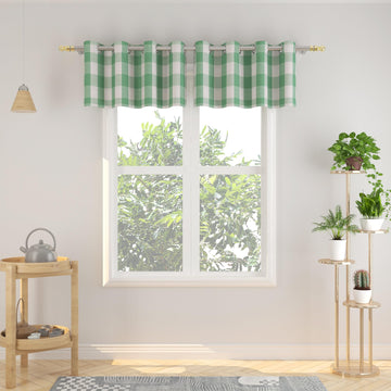 Valance 18 inch Buffalo Check Curtain Valance Gingham Plaid Living Room Window Curtain Panels Bedroom Checker Drapes