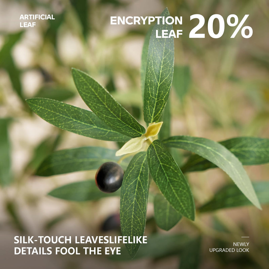 7FT UV-Resistant Artificial Olive Tree with Thick Trunk