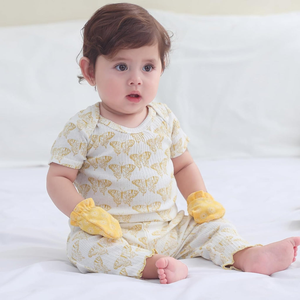 Baby Bodysuit and Pant Set Summer Ribbed Mix Match Infant Clothes