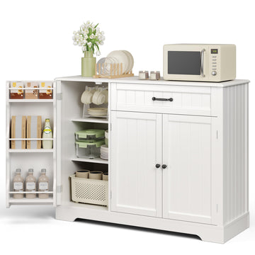 42'' Buffet Cabinet, Coffee Bar Cabinet, White