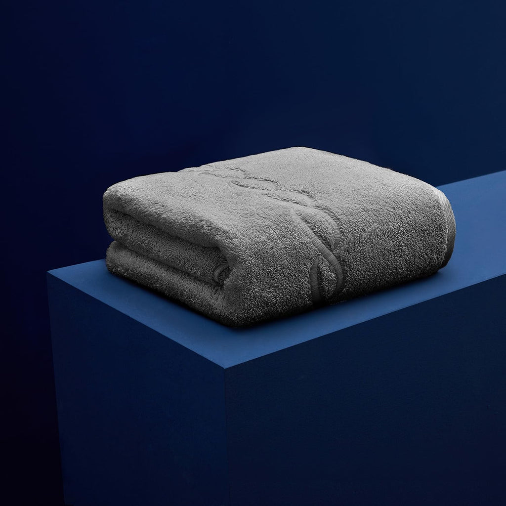 1000 Gram Grey Egyptian Cotton Oversize 63 x 31 Bath Towel, 1 Piece, Gray Towel Gray Chain