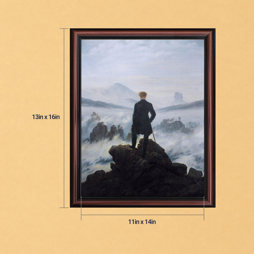 Wanderer above the Sea of Fog Framed, Caspar David Friedrich Wall Art