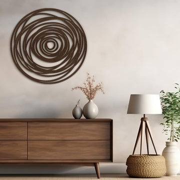 Metal Wall Art Decor Abstract Geometric Circles Minimalist Modern Abstract Wall Sculpture Hangings Home Decoration