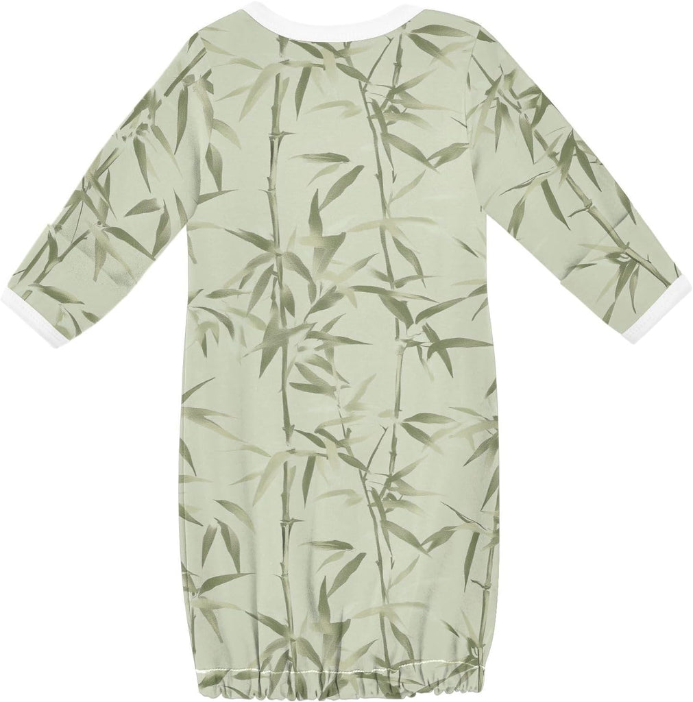 Green Organic Cotton baby-girls Sleeper Gowns Long Sleeves Soft Lightweight Baby Sleeping Bag Boy Girl Coming Home