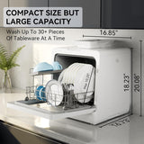 Countertop Dishwasher, 7 Washing Programs Portable Mini Dishwasher with 5-Liter Built-in Water Tank for Apartments &