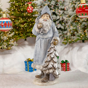 Set of 2 Christmas Children Figurine Statues Tushkas Collection (Individual Santa Claus with Bag)