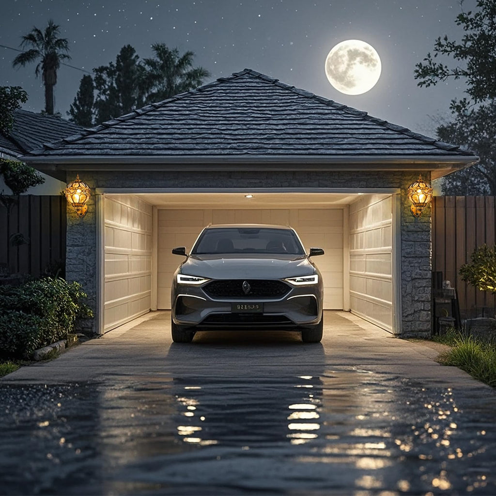 Globe Outdoor Wall Lights Fixtures, Anti Rust Gold Sphere Porch Wall Light, Aluminum Waterproof Outside spherical