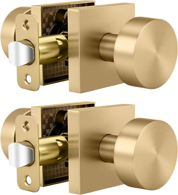 Champagne Bronze Closet Door Knobs Passage Door Knobs 2 Pack