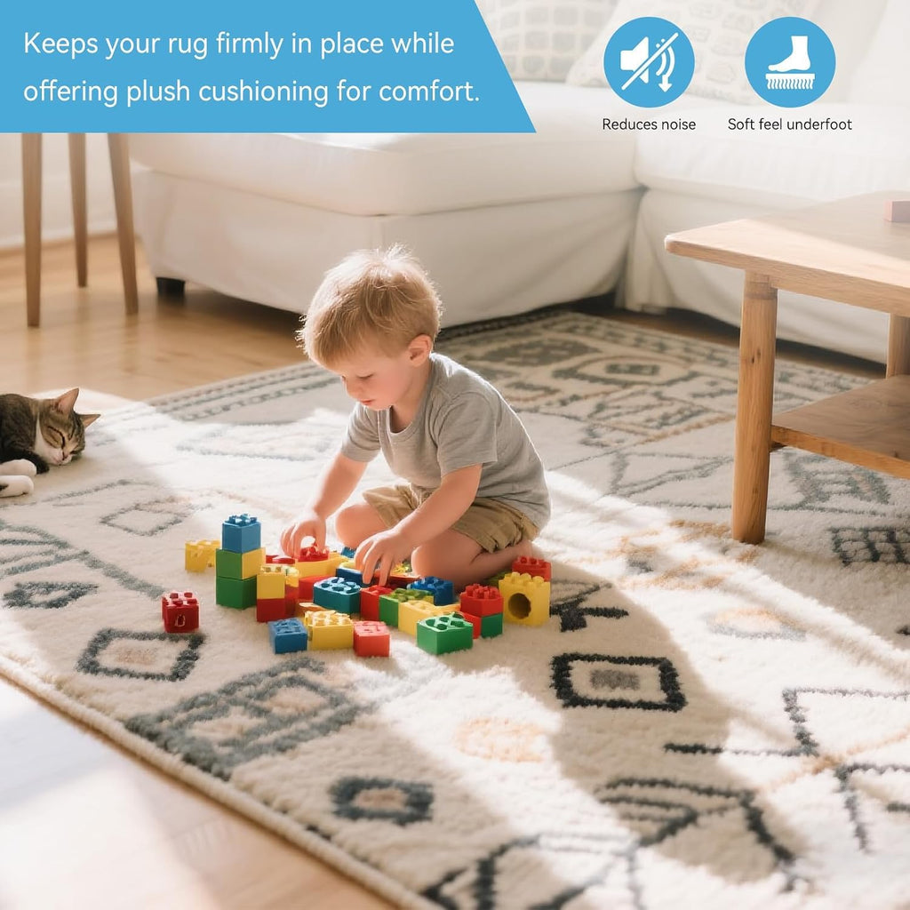 8x10 FT Non Slip Rug Pad,100% Waterproof Felt Rug Pad,1/8" Thick