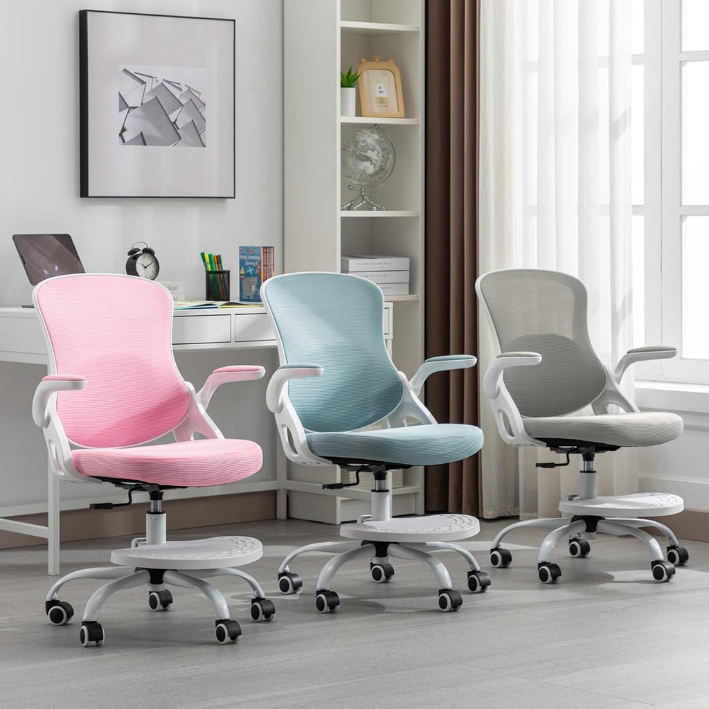 Kids Desk Chair,Ergonomic Study Chair with Adjustable Height,Swivel Mesh Desk Chair with Wheels,Home Office Chair