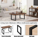 Rustic Coffee Table, Industrial Simple Wooden Living Room Table, Modern Minimalist Farmhouse Rectangle Center Table