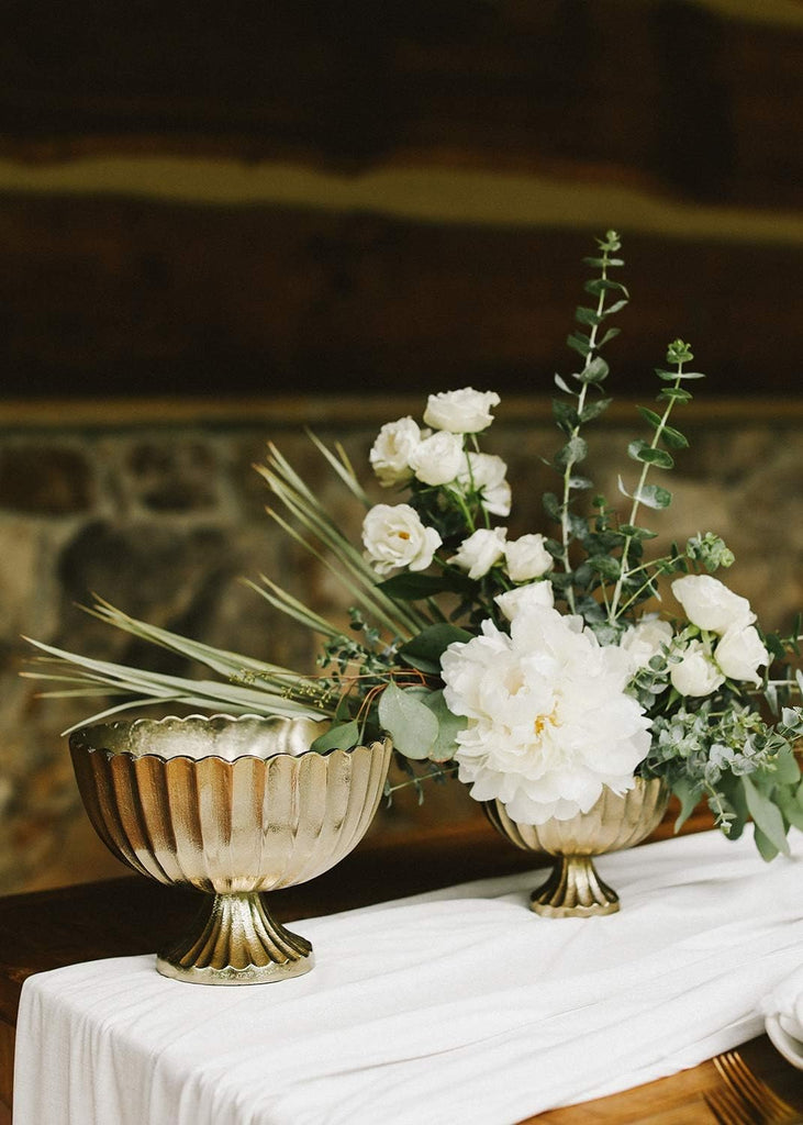 Scallop Compote for Plant and Flowers| Modern Bowl Decor l Indoor and Outdoor Vase for Any Event Decorations (8.5x