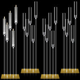 4 Set Floor Candelabra 5 Arm 46.5'' Tall Acrylic Candle Holders Tables Candelabra Centerpieces Wedding Candlestick