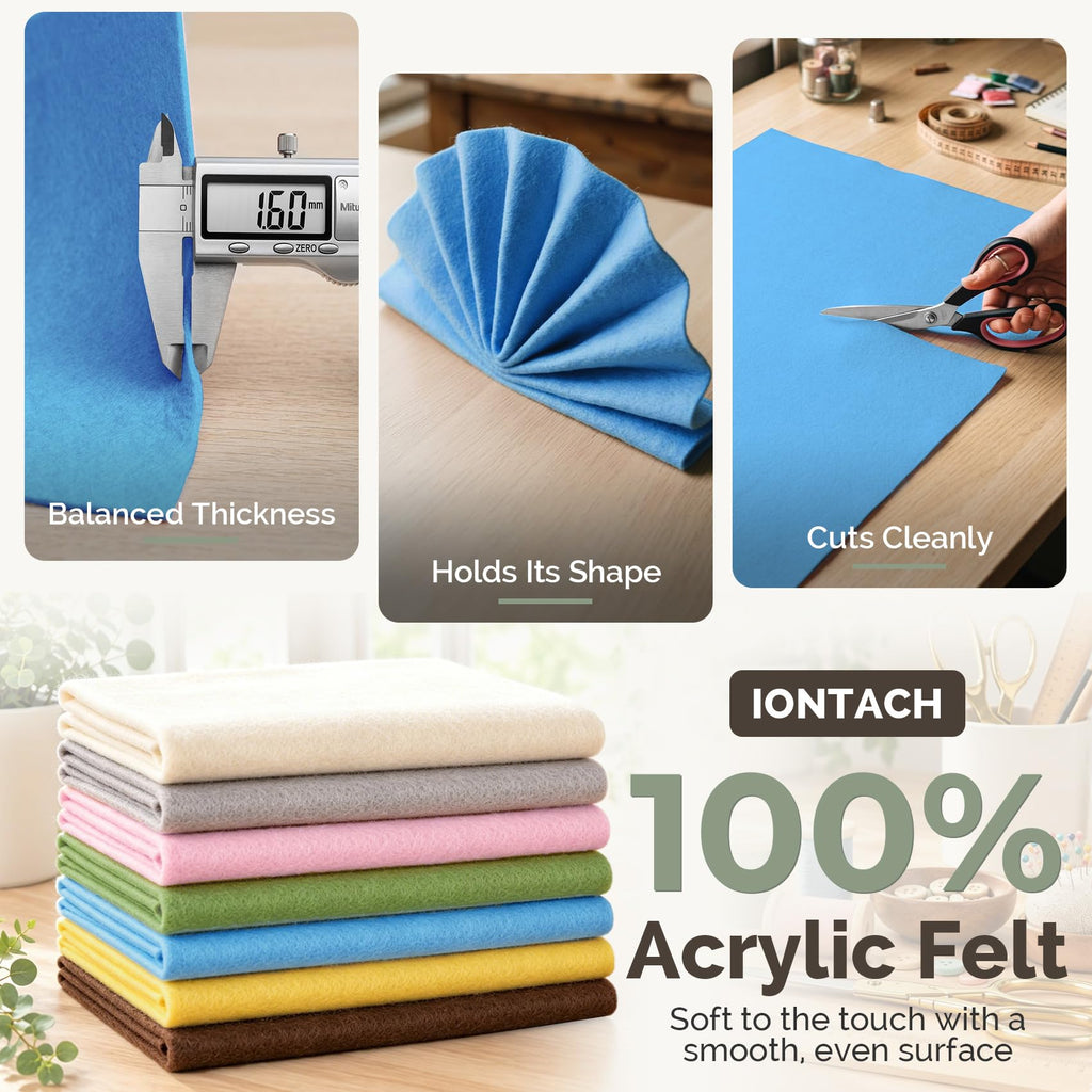 Soft Felt Fabric Sheet 18" x 36" 1.6 mm Craft Felt (Sky Blue)