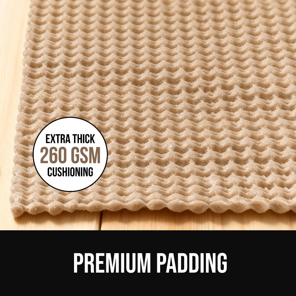 Premium Dual Sided Thick 5x7 Rug Gripper Pad for Hardwood Floors, Breathable Slip Resistant Pad Grips Under Carpet - Set of 35