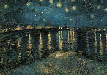 Laminated Starry Night Over Rhone Poster Vincent Van Gogh Stars Art Painting Poster Dry Erase Wall Art 24x36