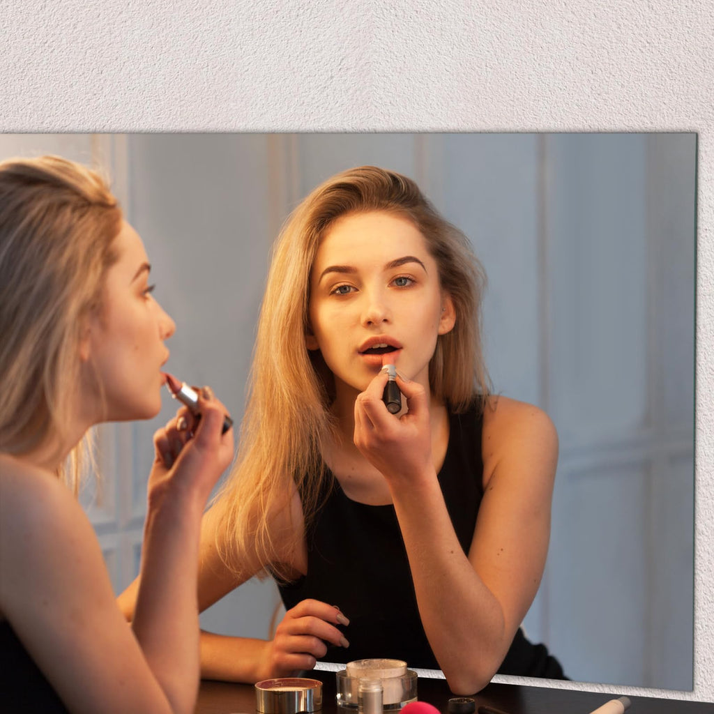 Frameless Wall Mirror 48"x30" Bathroom Vanity Mirror Shatterproof