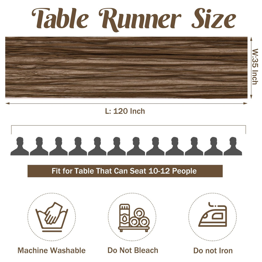 10FT Fall Cheesecloth Table Runner Boho Party Home Decorations