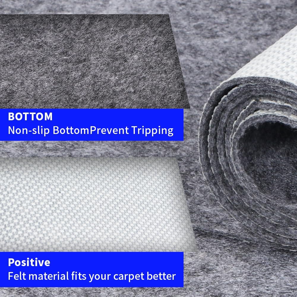 Waterproof Non-Slip Rug Pad 5x7 for Large Area Rugs Durable Felt Floor Protection pad for All Floors, Suitable