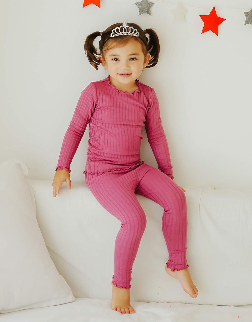 Kids Toddler Junior Girls Boys Soft Comfy Modal Tencel Sleepwear Pajamas 2pcs/4pcs Set