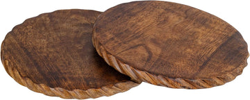 Wooden Trivets for Hot Dishes, Kitchen Decor 8'' - Set of 2