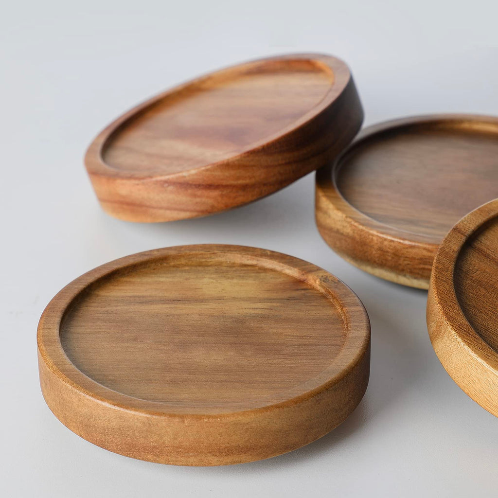 Glass Storage Jars with Wood Lids 25 Oz