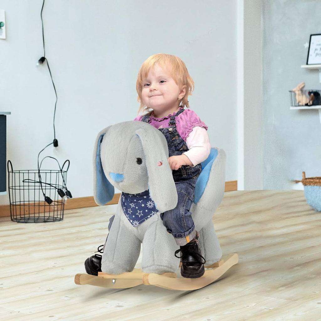 Kids Ride-On Rocking Horse Toy Bunny Rocker for Children 18-36 Months