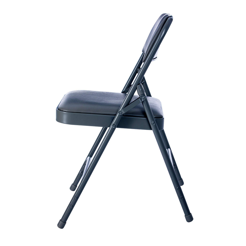 Series Premium Heavy Duty Vinyl Padded Folding Chairs with Triple Brace Support, 500 lb Capacity, Comfortable
